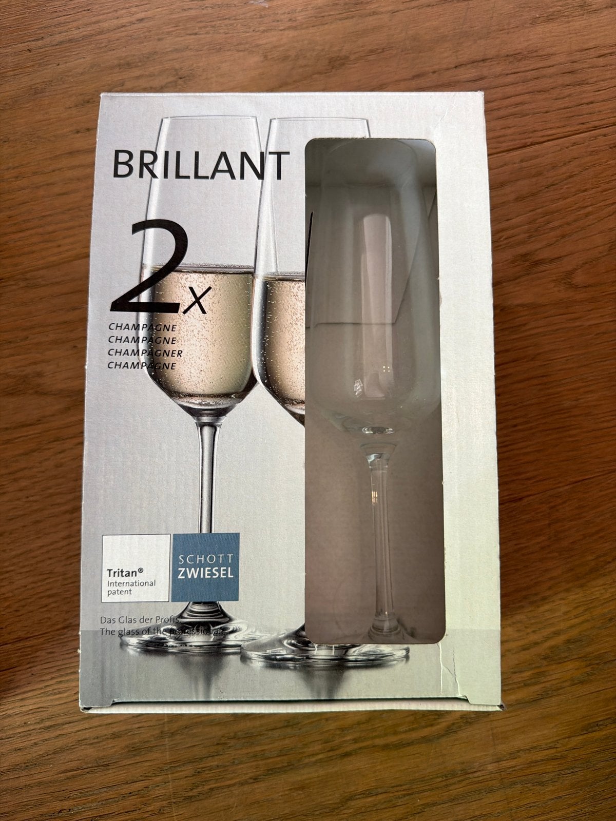 Brillant Champagneglazen - 2 stuks, Nieuw, Ophalen of Verzenden, Overige merken, Glas