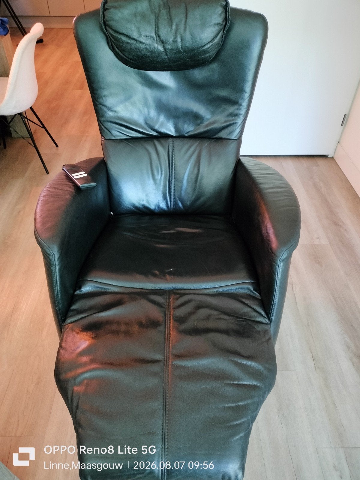 Elektrische relaxfauteuil / sta-op stoel - Volledig werkend, Ophalen, Gebruikt, 75 tot 100 cm, Leer