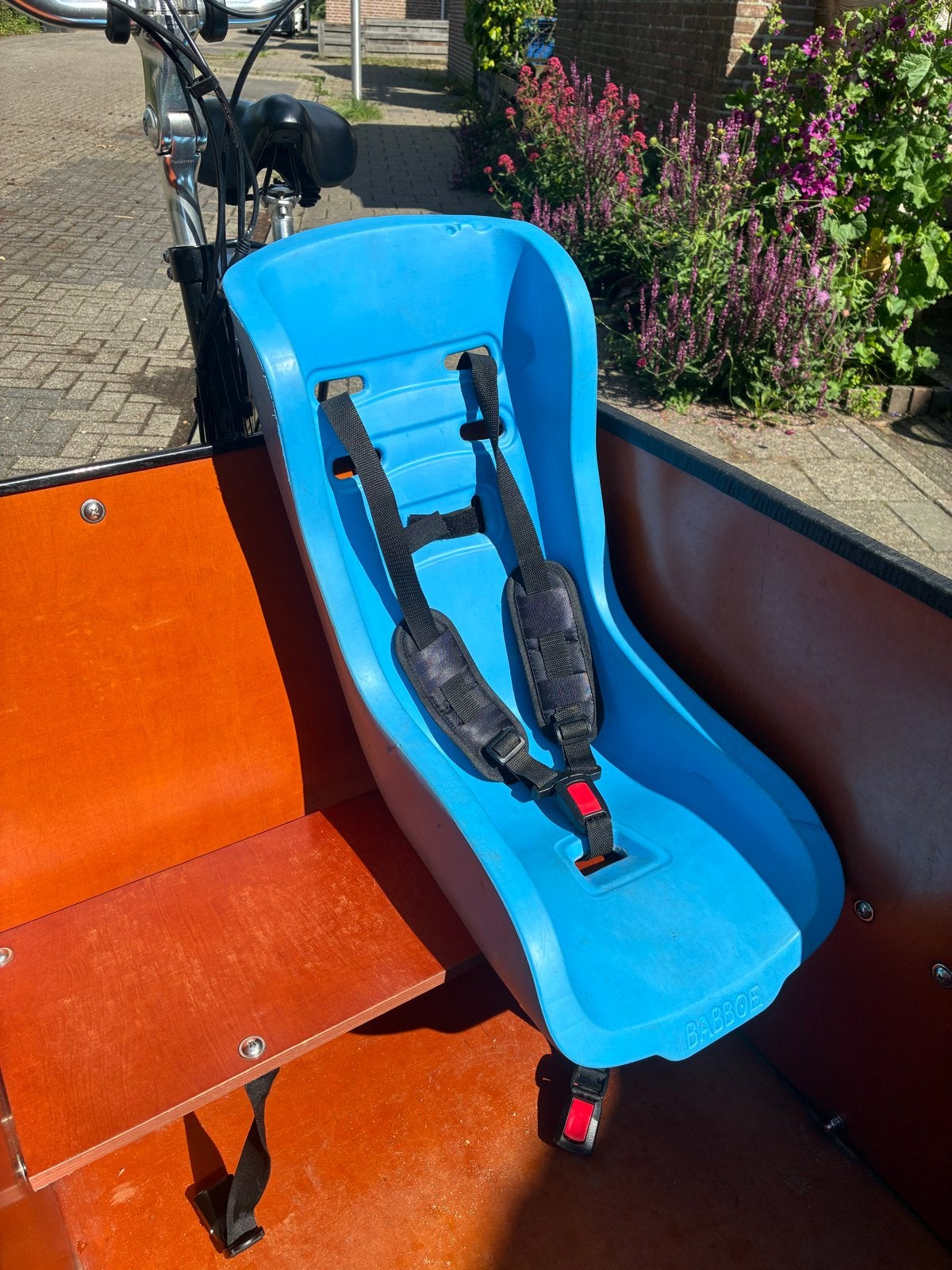 Babboe peuterstoel blauw - In goede staat, Ophalen, Zo goed als nieuw, 9 t/m 18 kg, Voorzitje