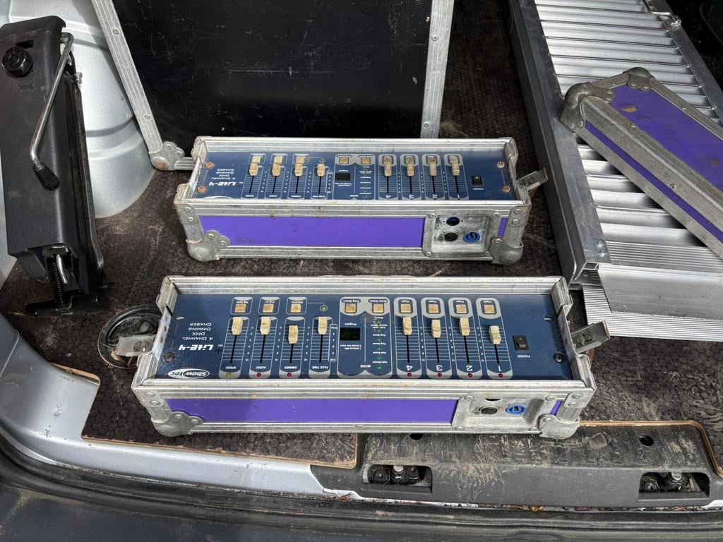 Showtec lite 4 in flightcase, Muziek en Instrumenten, Licht en Laser, Gebruikt, Licht, Geluidgestuurd, Ophalen