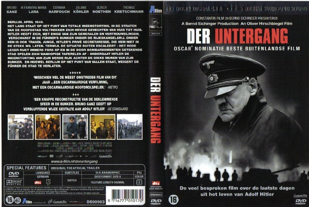Der Untergang Adolf Hitler 2e tweede wereldoorlog NIEUW, Ophalen, Vanaf 16 jaar, Duits, Inclusief DVD