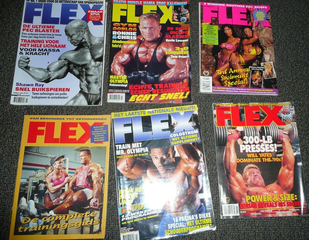 5 X FLEX 1991-11, 1998-2, 2001-2, 2001-3, 2002-1, Ophalen of Verzenden, Zo goed als nieuw, Fitness