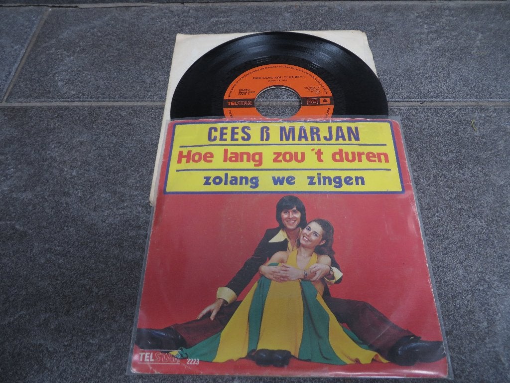 cees en marjan -hoe lang zou het duren (telstar), Cd's en Dvd's, Vinyl | Nederlandstalig, Ophalen of Verzenden, Gebruikt, 7 inch