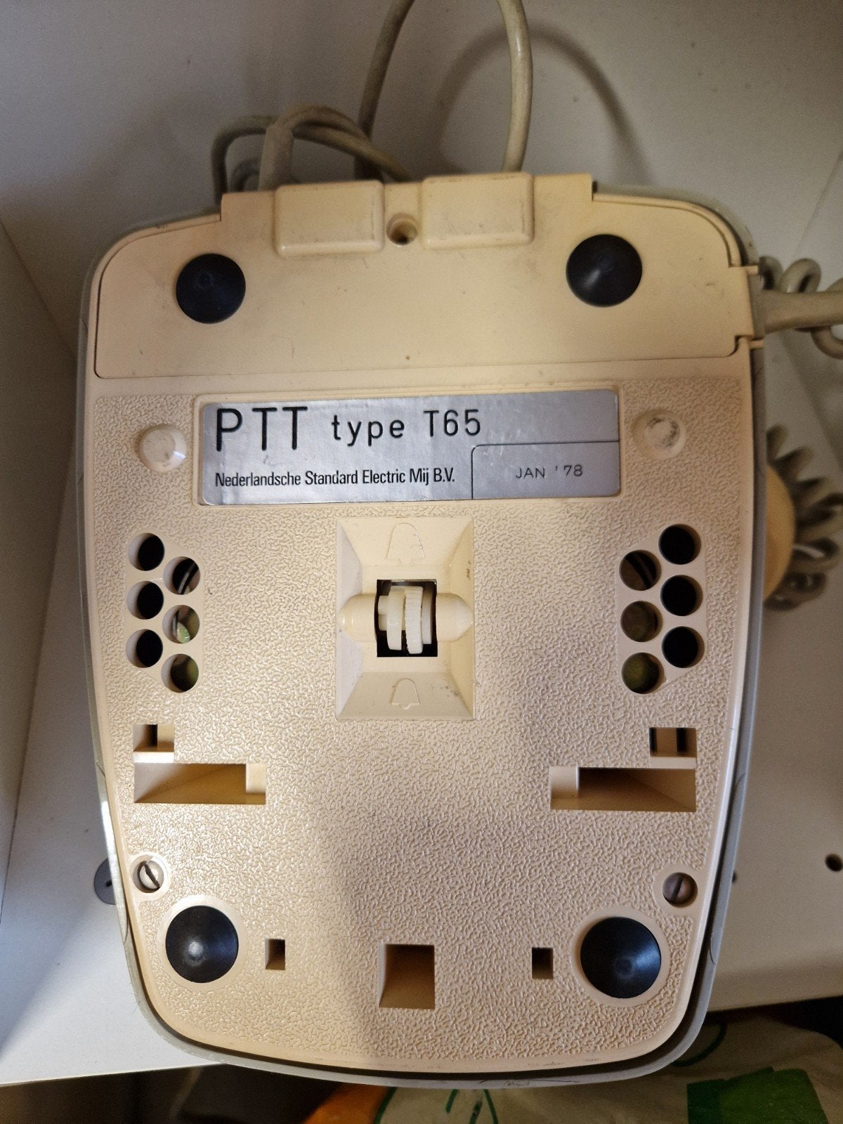Vintage PTT T65 Telefoon met Draaischijf - Januari '78, Ophalen, Gebruikt