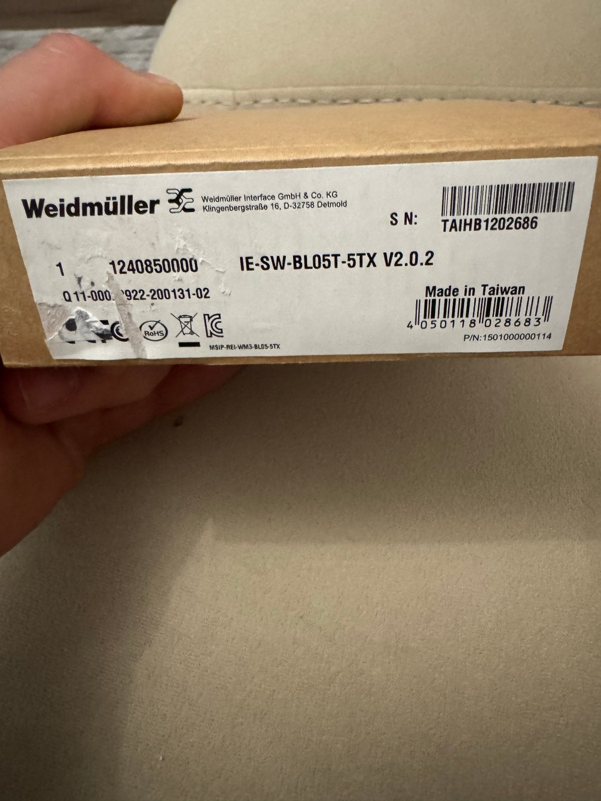 Weidmüller IE-SW-BL05T-5TX DIN Rail Switch, Ophalen of Verzenden, Nieuw