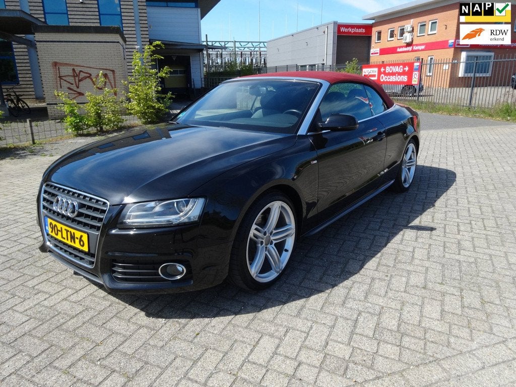 Audi A5 Cabriolet 2.0 TFSI S-edition/Airco/Leer/Navi/ Dealer, Euro 5, Gebruikt, 4 cilinders, 4 stoelen