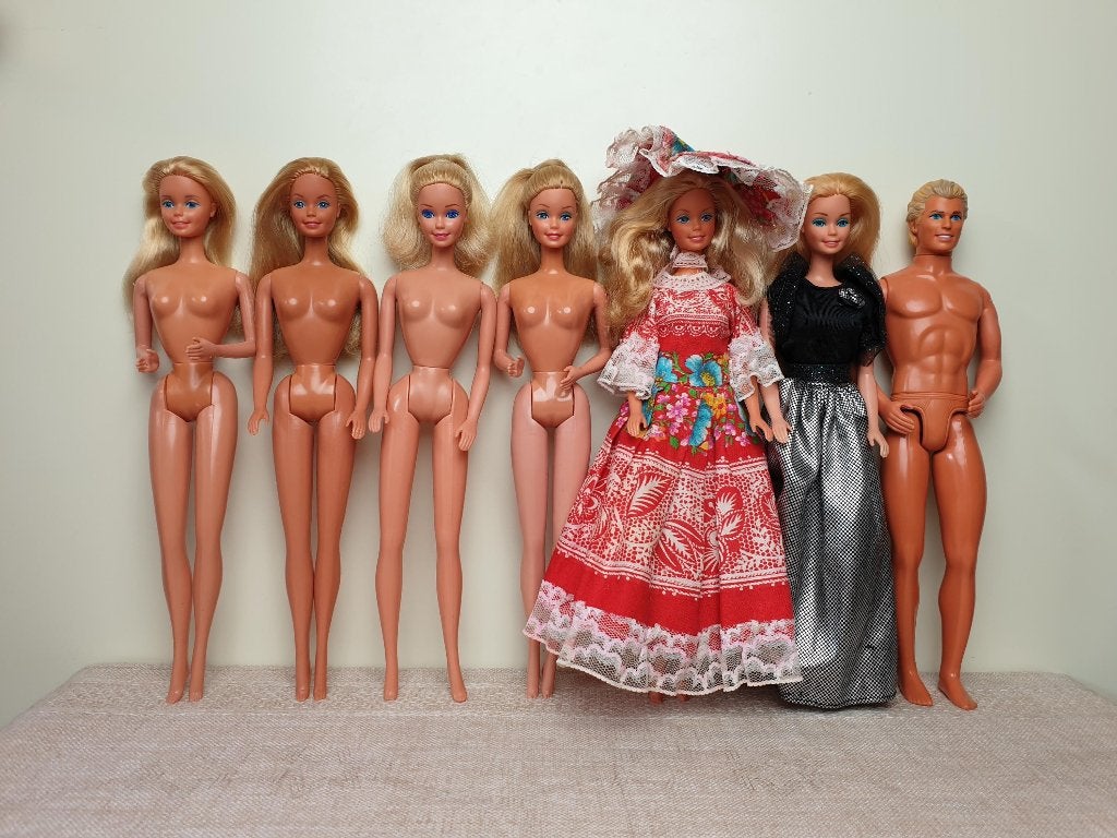 Lot Barbie poppen vintage Barbie poppen jaren 80 en 90, Ophalen, Gebruikt, Pop