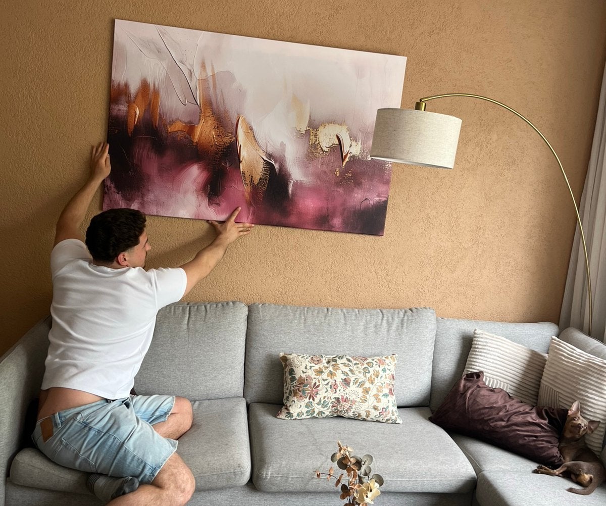 Schilderij 140x90 cm – Abstract Canvas Schilderij, Ophalen