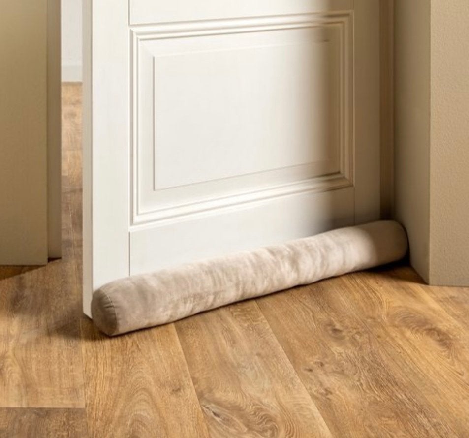 4x Tochtstopper Dutch decor Finn 90x10 cm - Beige Velvet, Huis en Inrichting, Ophalen of Verzenden, Gebruikt, Beige, Textiel