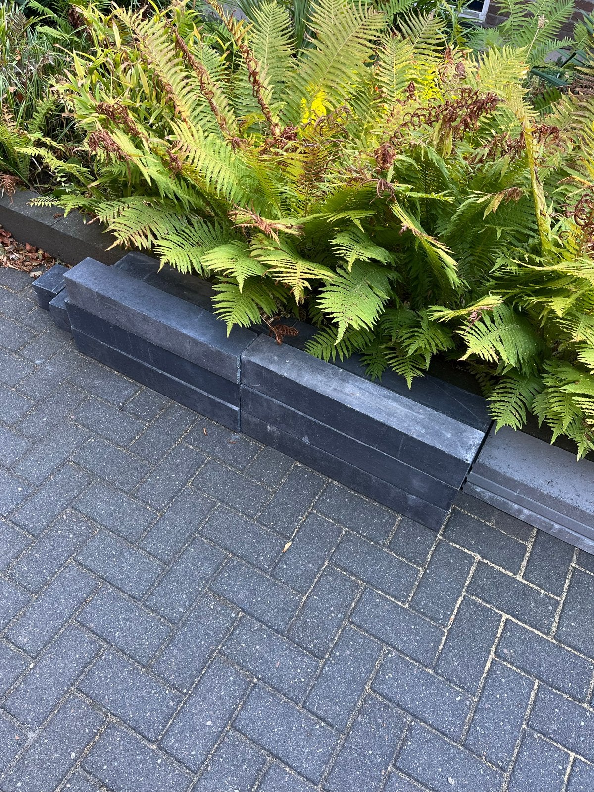 Antraciet stapelblokken 10x10x60cm (14 stuks), Ophalen, Gebruikt, Antraciet, Overige typen