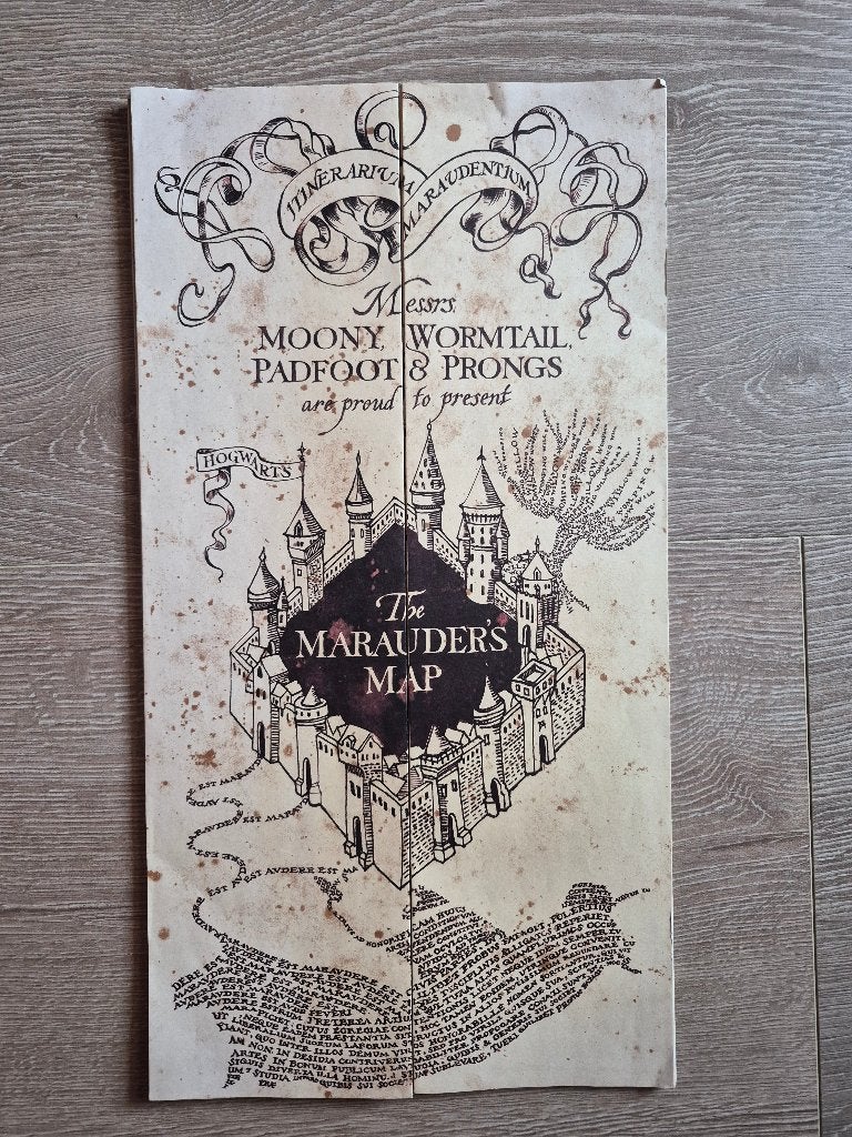 Harry Potter Marauders Map - Uit Universal Florida, Ophalen of Verzenden, Zo goed als nieuw, Replica