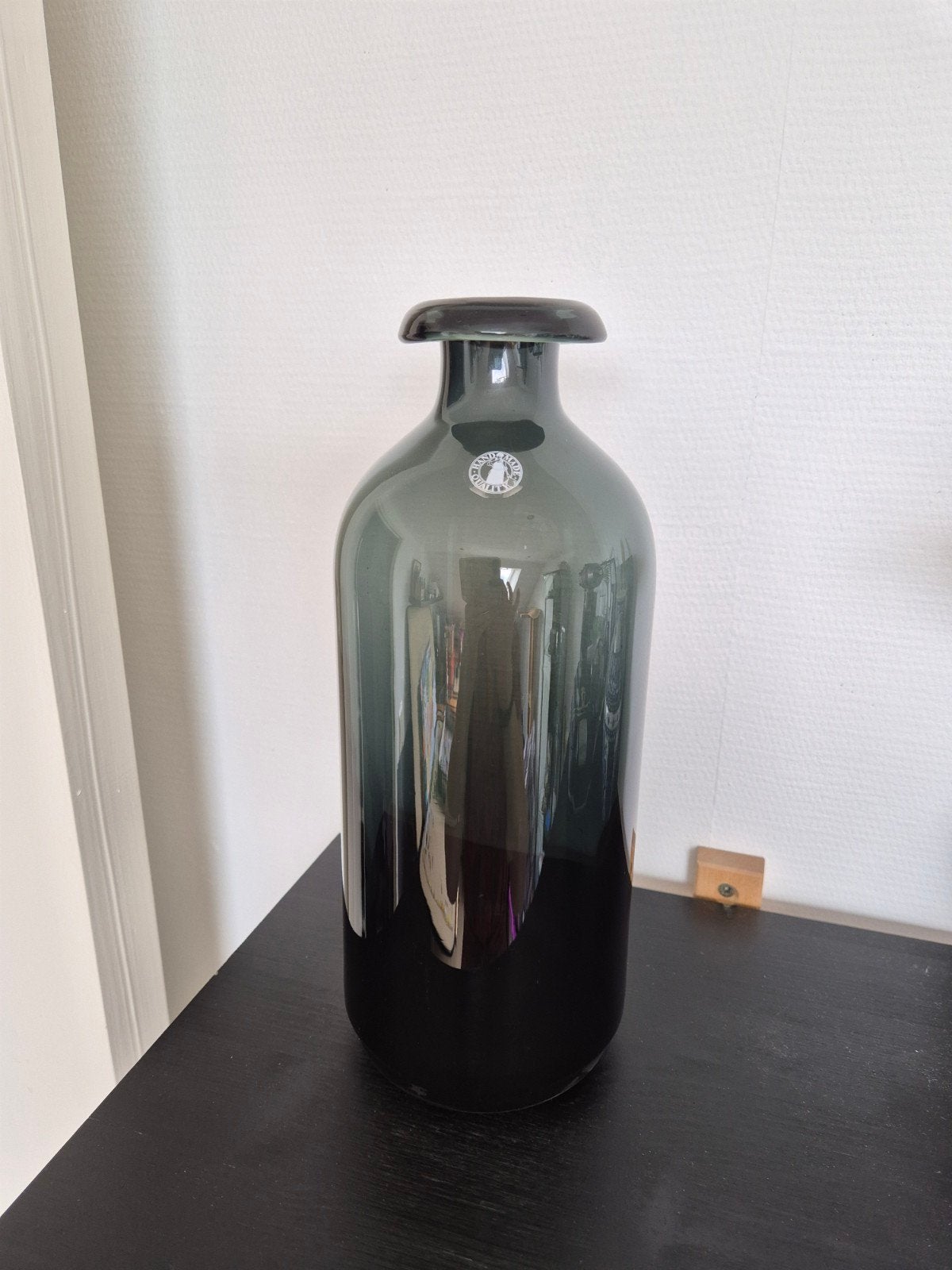 IKEA ÄTGÅNG vaas - Donkergrijs glas - 27 cm hoog, Huis en Inrichting, Woonaccessoires | Vazen, Handgemaakt, Ophalen of Verzenden