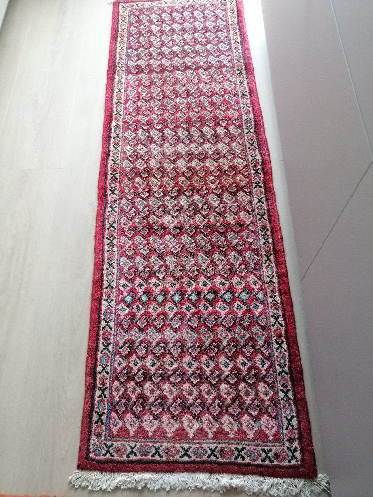 Vintage Perzisch Handgeknoopt Tapijt vloerkleed Gangloper, Huis en Inrichting, Stoffering | Tapijten en Kleden, Gebruikt, 150 tot 200 cm