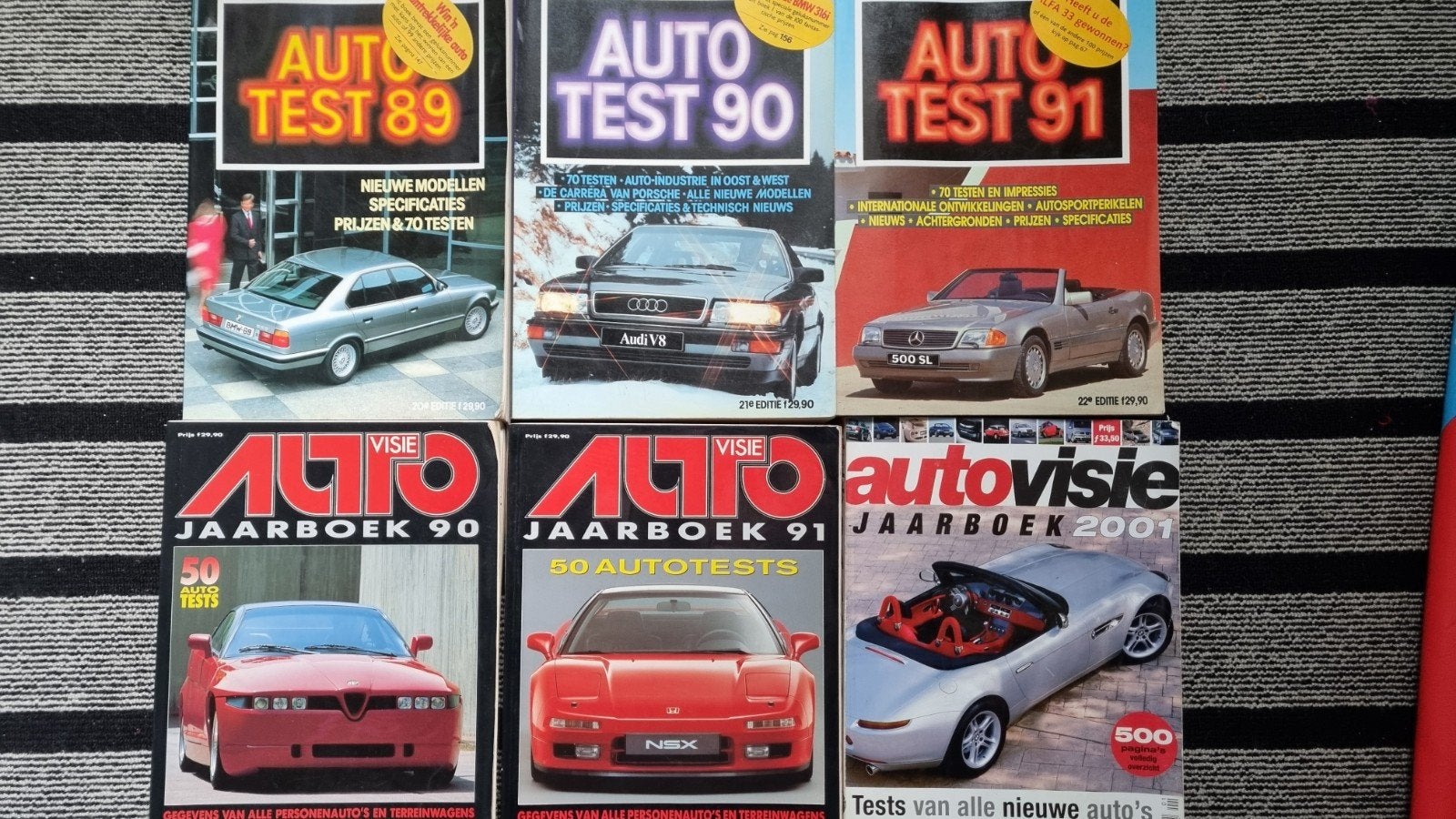 10x Autovisie Jaarboeken, Tests en Oldtimer Catalogi, Ophalen, Gelezen, Algemeen
