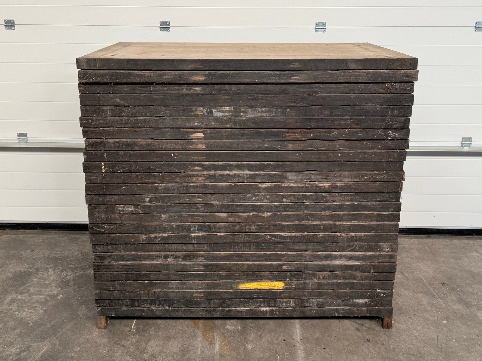 Geperst tropisch hardhout 145x100x4 ideaal voor paardenstal, Tuin en Terras, Ophalen of Verzenden, Gebruikt, Planken, Hardhout