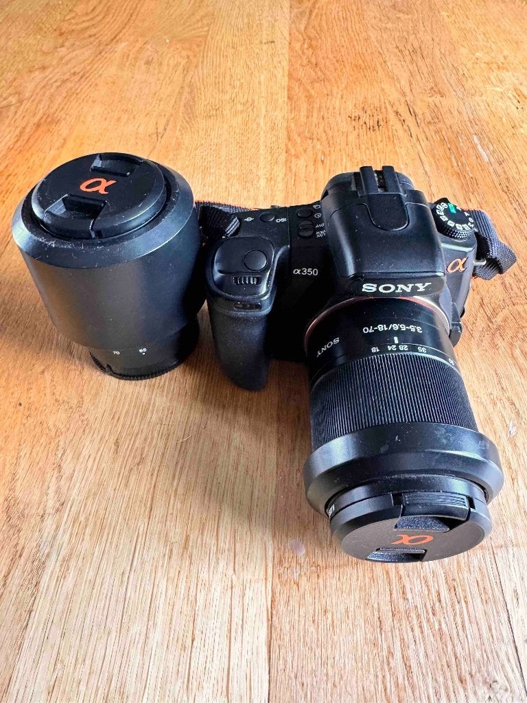 Sony Alpha A350 Spiegelreflexcamera met 18-70mm lens, Audio, Tv en Foto, Fotocamera's Digitaal, 14 megapixels, Gebruikt, Spiegelreflex
