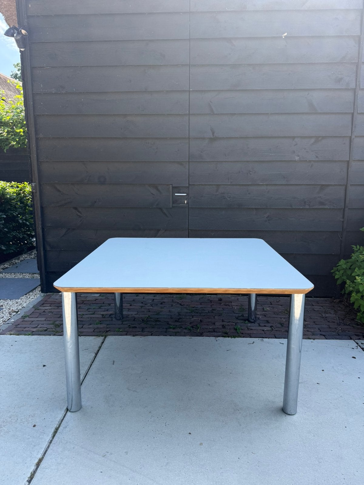 Vintage Pastoe DesQ design tafel 135 x 135 cm, Overige houtsoorten, Pastoe, Vierkant, Ophalen of Verzenden