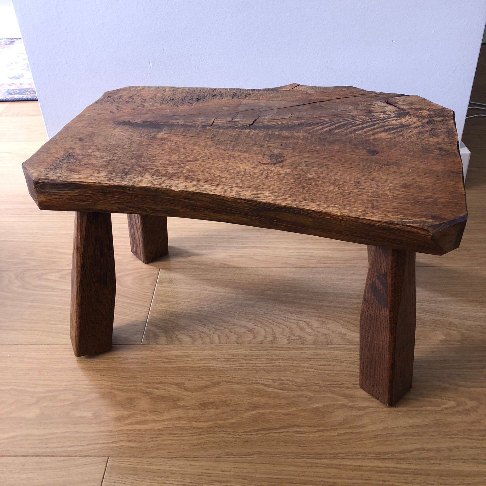 Brutalistische Boomstam Bijzettafel / Salontafel | Jaren 60, Ophalen of Verzenden, Zo goed als nieuw, Rechthoekig, 50 tot 100 cm