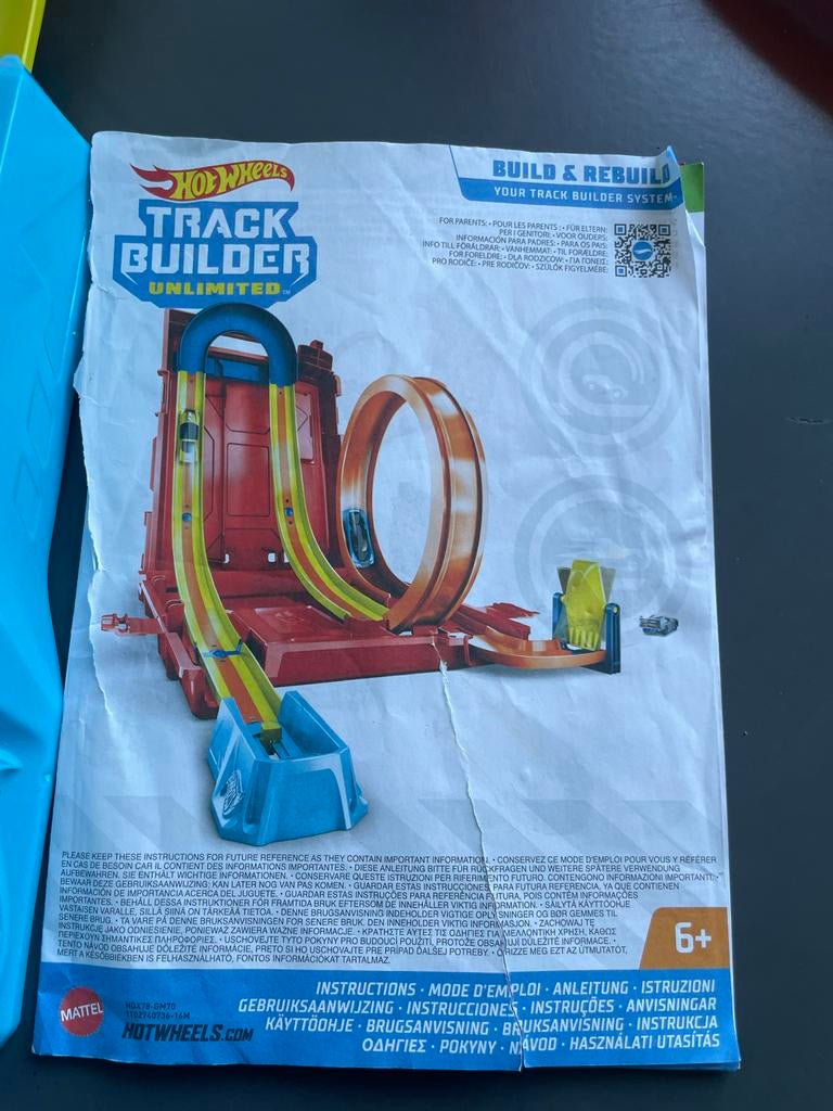 Hot Wheels Track Builder Unlimited Fuel Can Stunt Set, Racebaan, Ophalen of Verzenden, Zo goed als nieuw, Hot Wheels