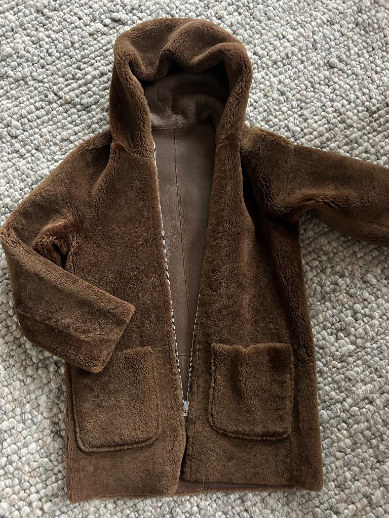 Geweldige 100% leren LAMMY coat van SANDRO maar 2 / 38, Kleding | Dames, Jassen | Winter, Ophalen of Verzenden, Zo goed als nieuw