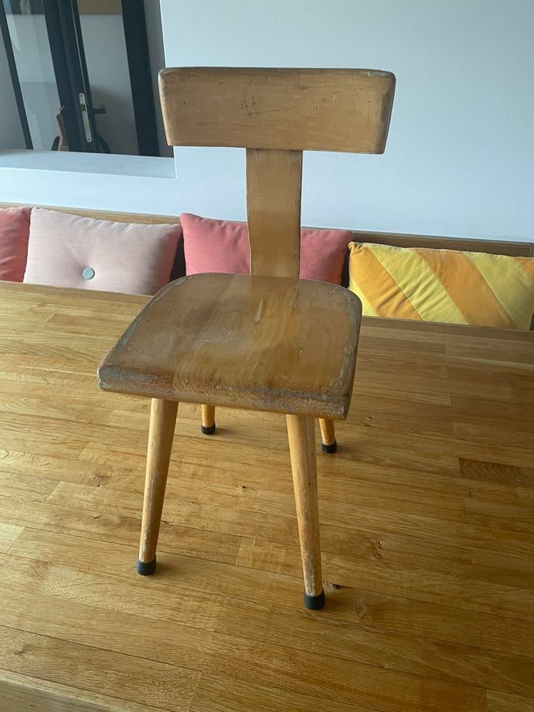 Oud schoolstoeltje, Kinderen en Baby's, Kinderkamer | Tafels en Stoelen, Ophalen, Gebruikt, Stoel(en)