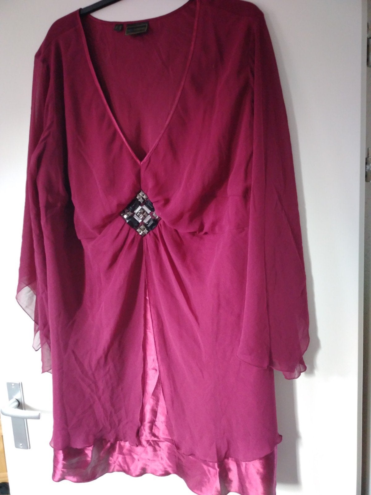 Mooie bordeaux rode tuniek maat 54, Bonprix, Blouse of Tuniek, Ophalen of Verzenden, Gedragen