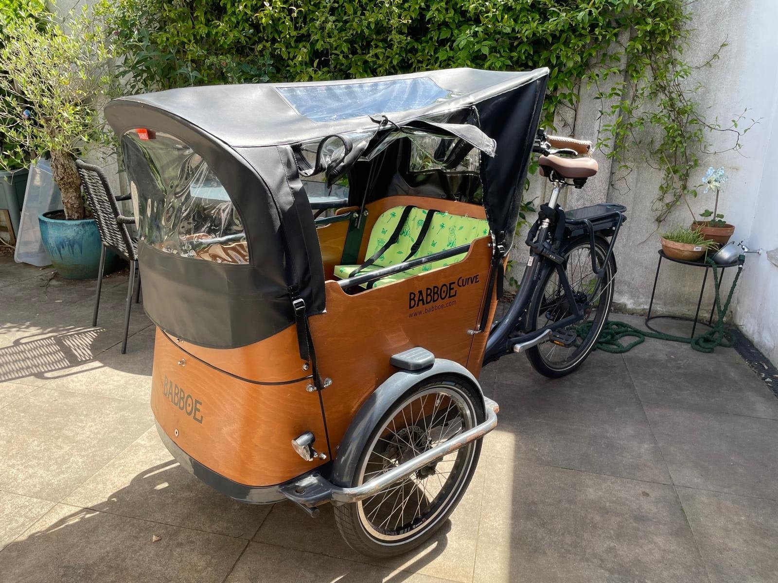Babboe Curve-E Bakfiets - Goede staat, incl. regentent, Gebruikt, Elektrisch, 2 kinderen, Ophalen