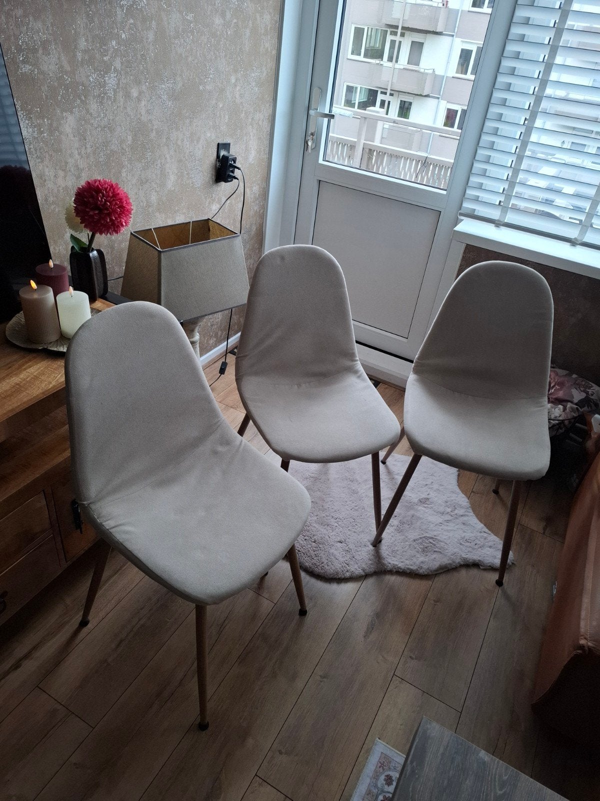 GRATIS 6 eetkamerstoelen, Huis en Inrichting, Ophalen, Gebruikt, Overige kleuren, Stof