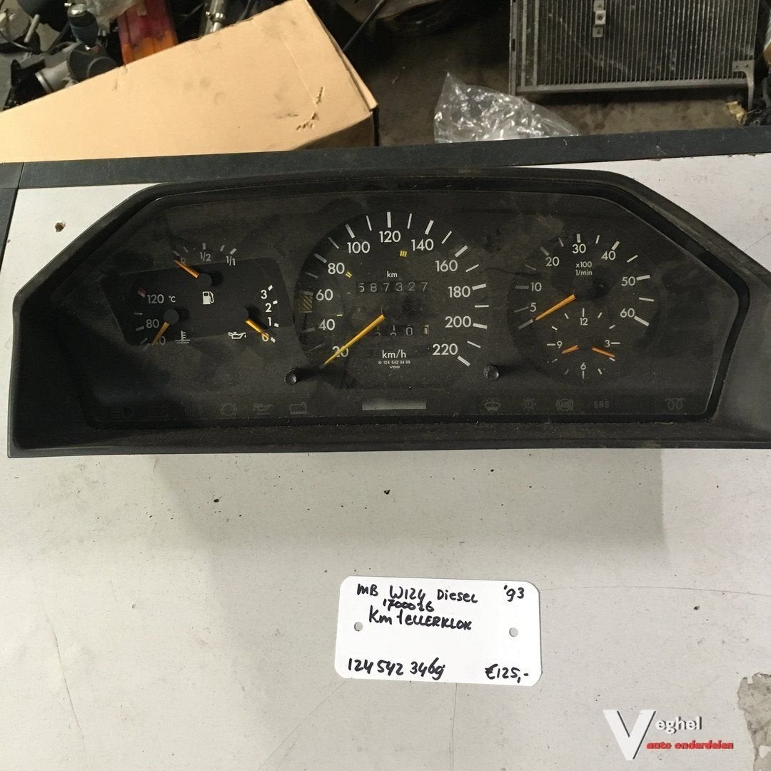 Mercedes W124 Diesel 1993  1700026   Km Tellerklok  124 542, Gebruikt, -, -, Ophalen of Verzenden