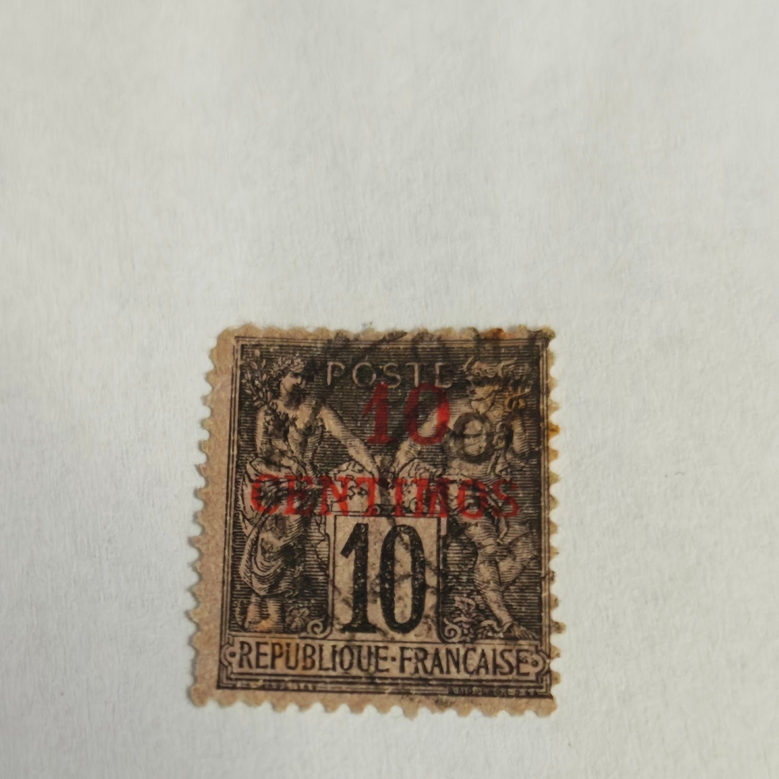 French Post Office in Morocco - 1893 Rare
10c Black on lilac, Ophalen of Verzenden