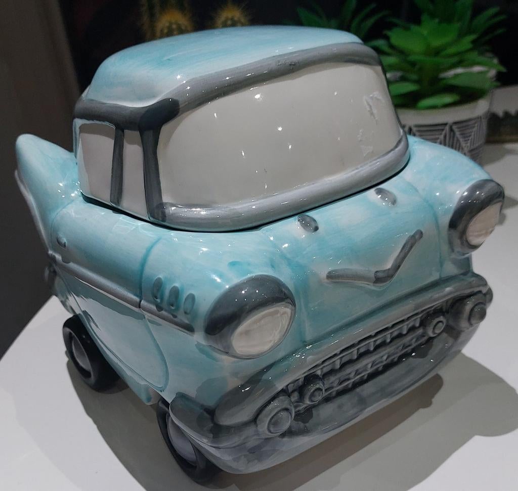 Vintage Applause 1957 Chevrolet Koekjespot - Lichtblauw, Ophalen of Verzenden