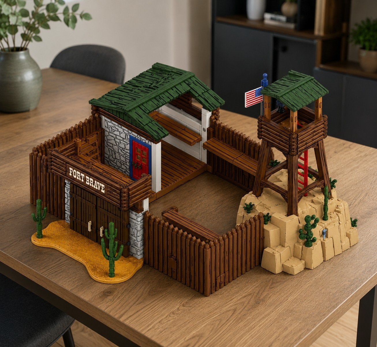 Bijna Gratis Playmobil Western Fort Brave, Gebouw, Complete set, Zo goed als nieuw, Historisch