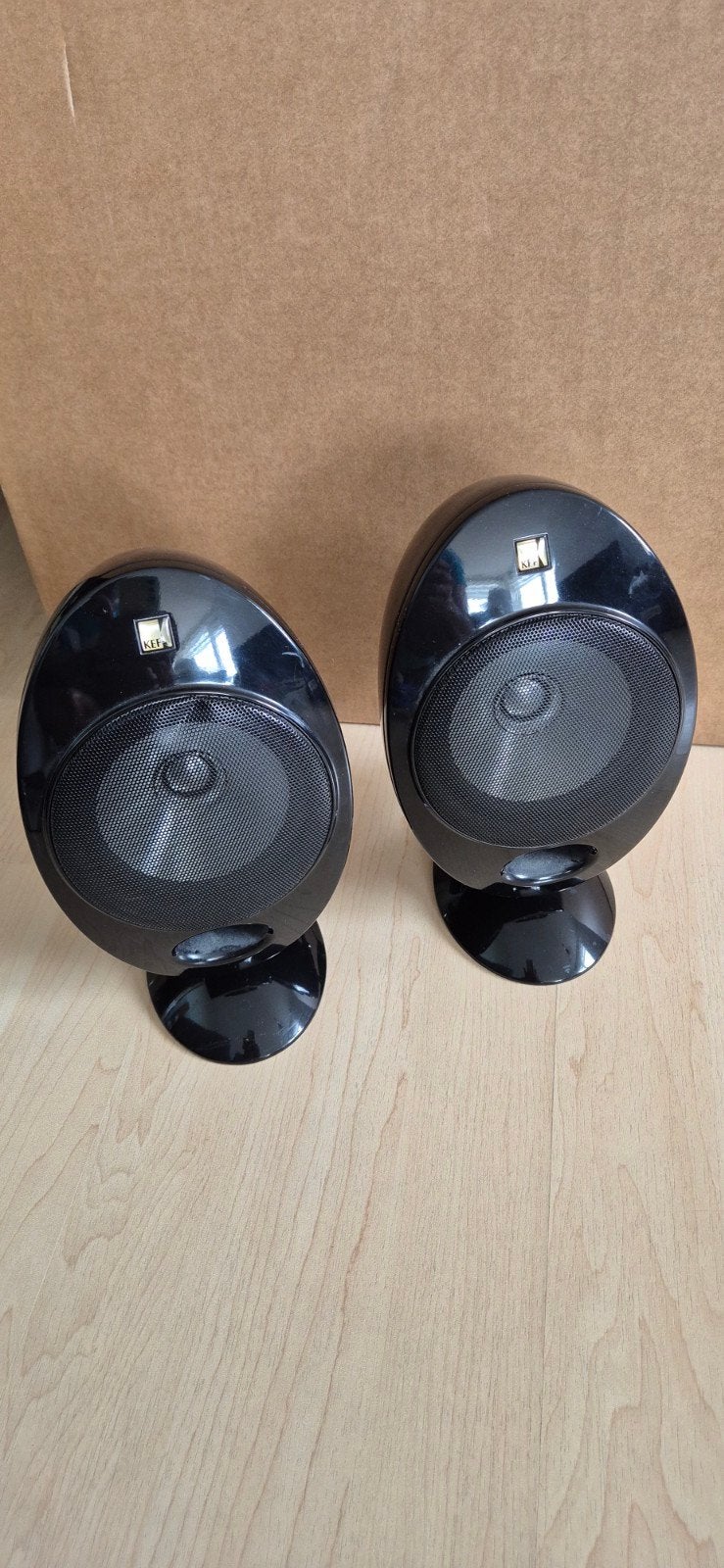 KEF STEREO Speakers - Zwart (Paar), Audio, Tv en Foto, Luidsprekers, Ophalen, Zo goed als nieuw, 60 tot 120 watt, Boekenplank luidspreker