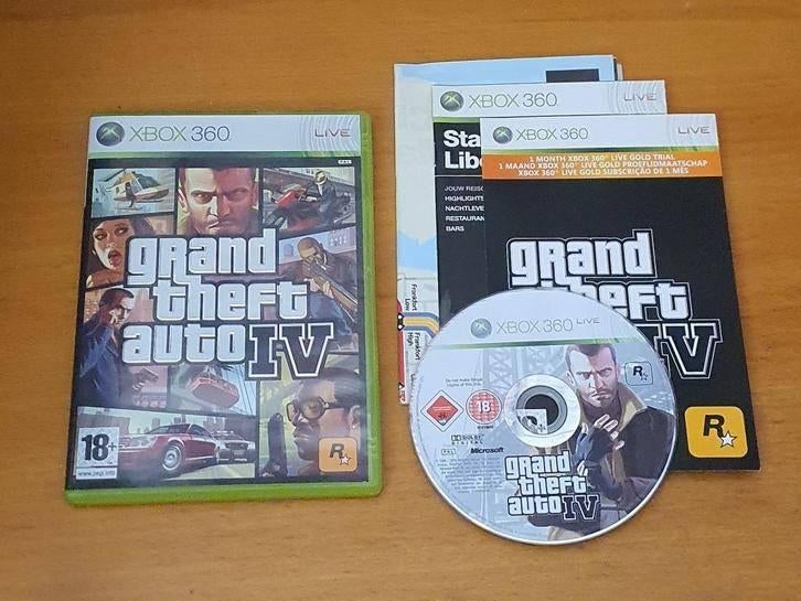 XBOX 360 | Grand Theft Auto IV met POSTER, Avontuur en Actie, Gebruikt, Vanaf 18 jaar, 1 speler