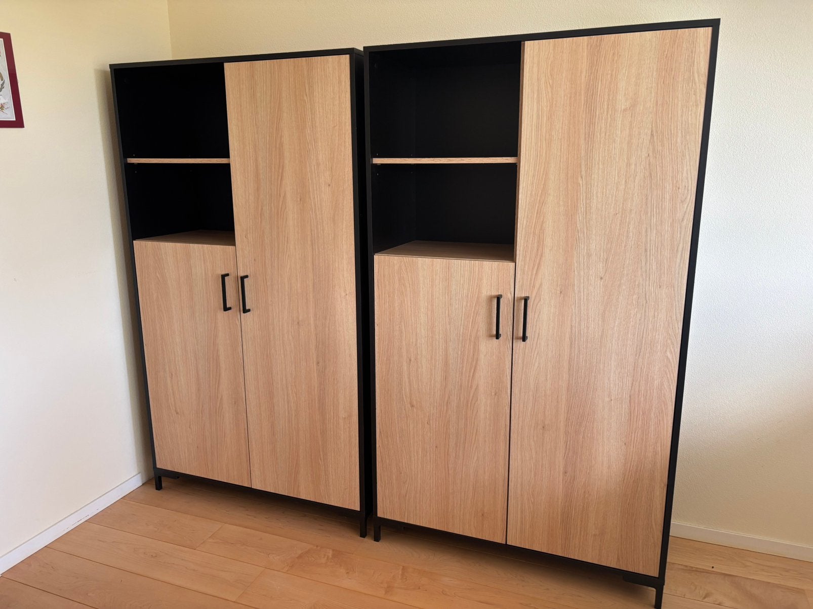 2x kast “Tom” (Gamma), Ophalen, Met deur(en), Eikenhout, Zo goed als nieuw