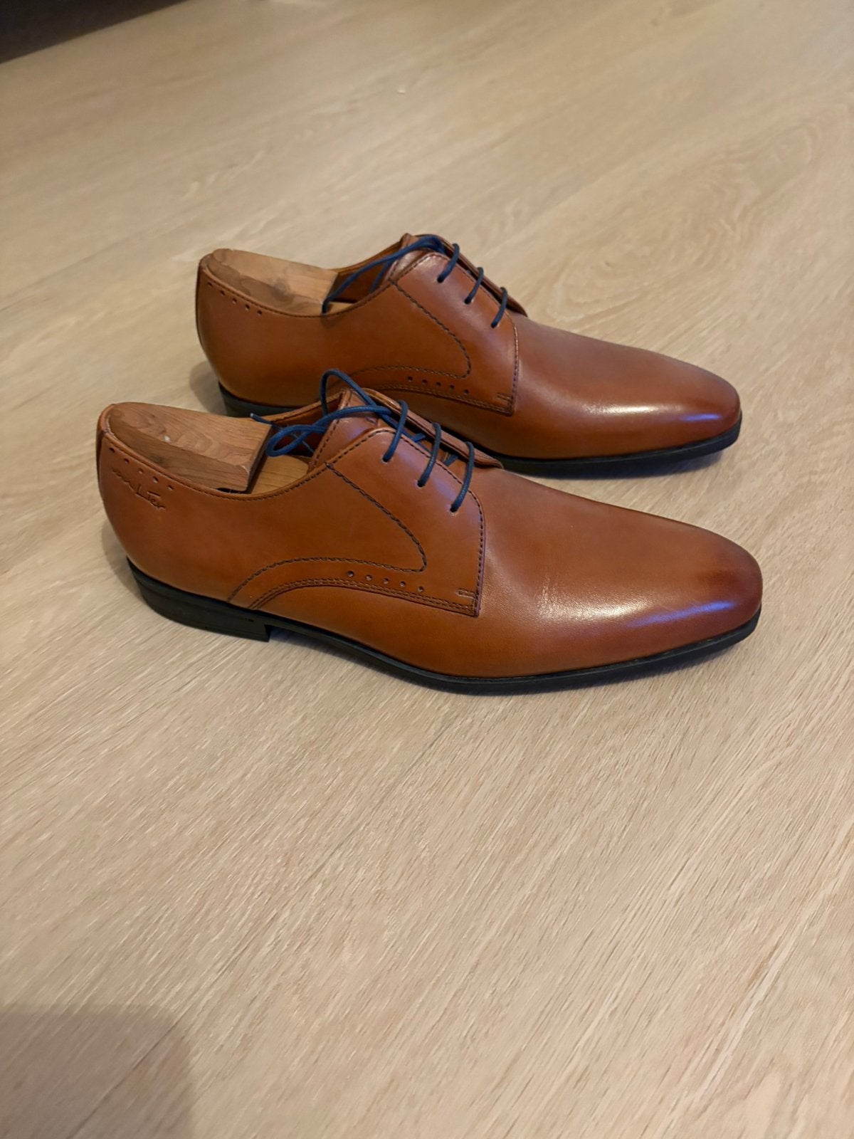 Van Lier Portofino veterschoen Cognac gladleren, Bruin, Nieuw, Ophalen of Verzenden, Veterschoenen