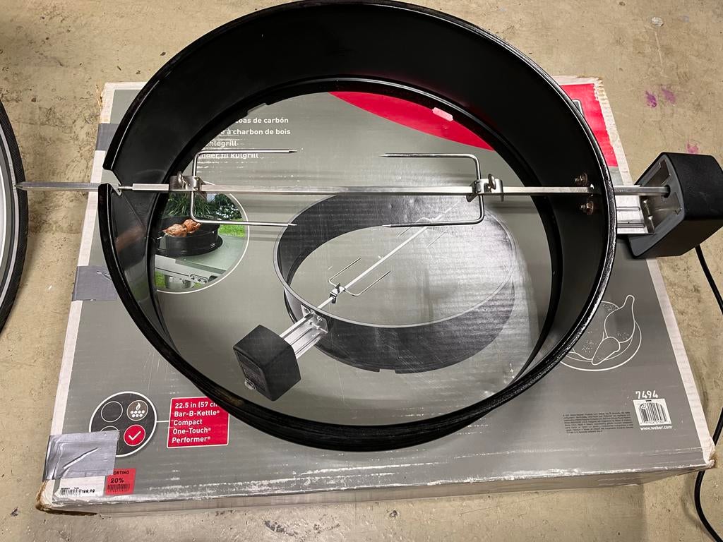Weber Rotisserie / draaispit voor barbecue 57 cm, Ophalen of Verzenden, Zo goed als nieuw