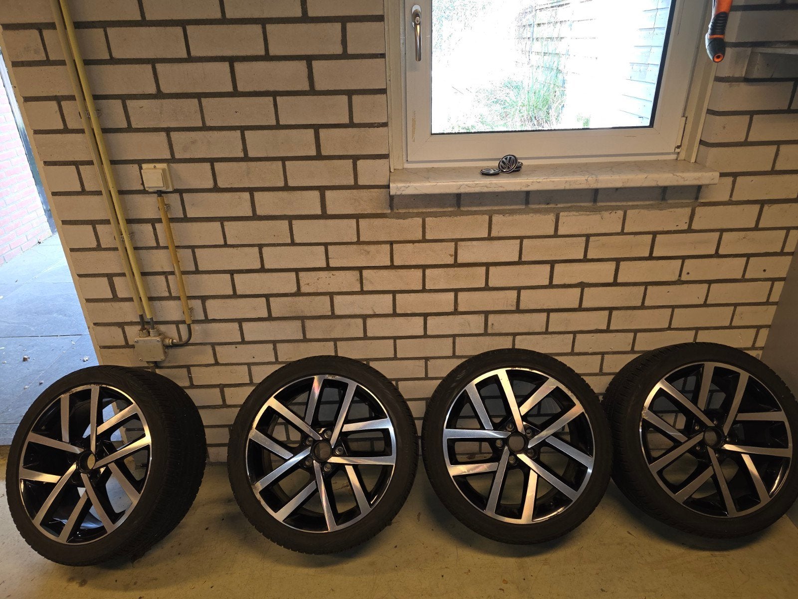 VW golf 7.5 R-line velgen 18 inch, Ophalen, 18 inch, Banden en Velgen, All Season