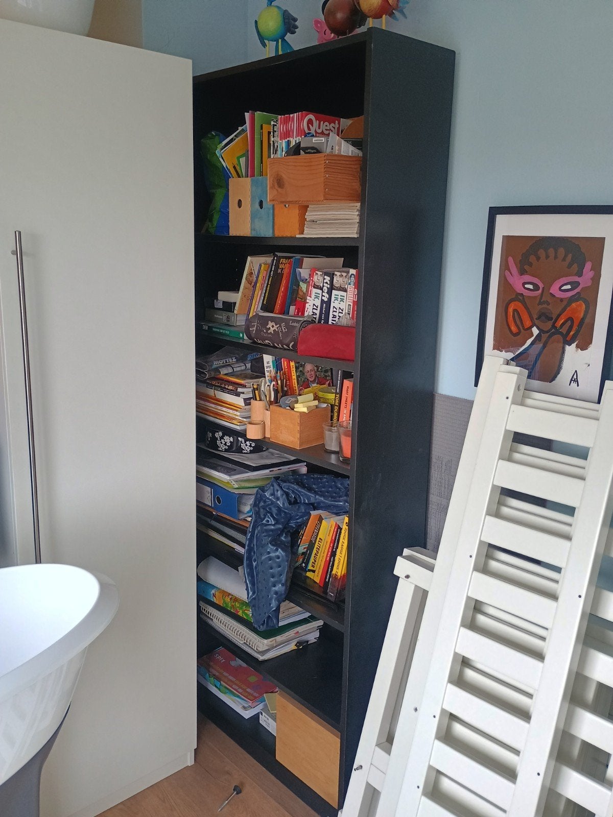 Ikea Billy Boekenkast Zwart 80x28x202, Ophalen, Met plank(en), Gebruikt, 200 cm of meer