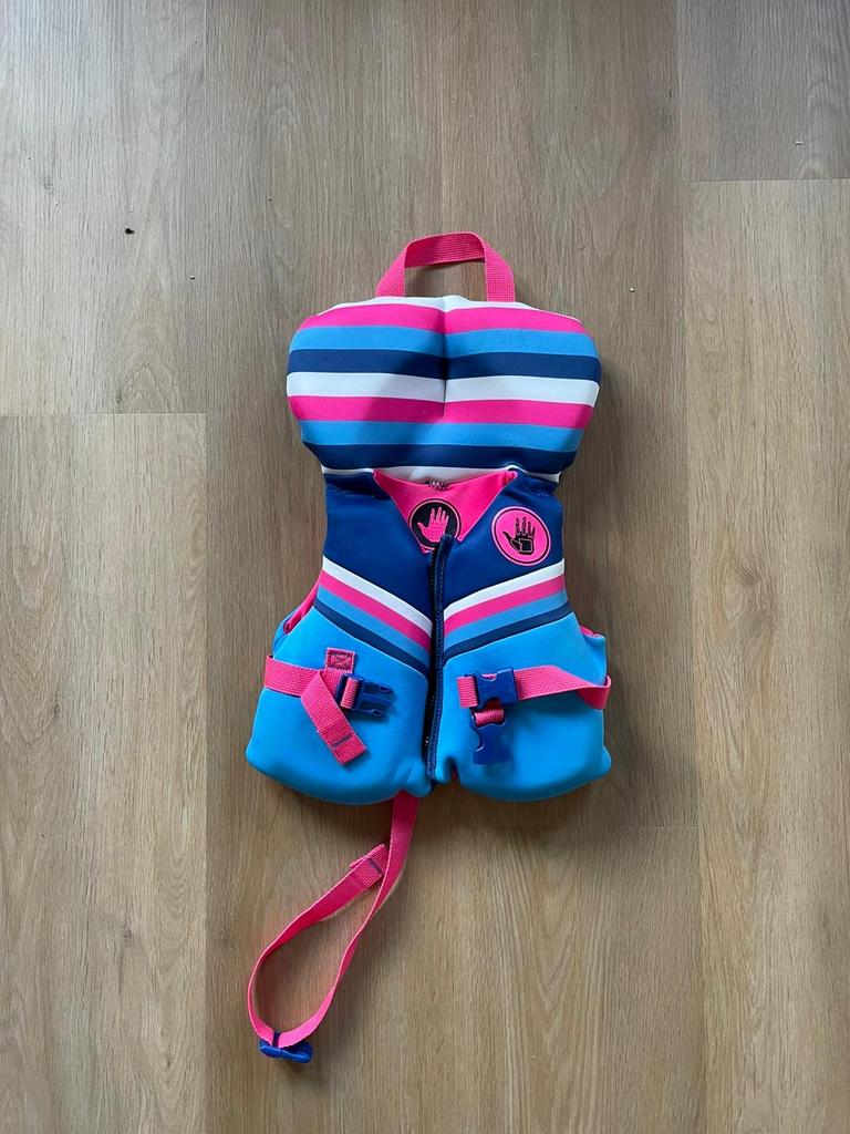Body Glove Baby Reddingsvest / Zwemvest Roze-Blauw, Watersport en Boten, Watersportkleding, Ophalen of Verzenden, Zo goed als nieuw