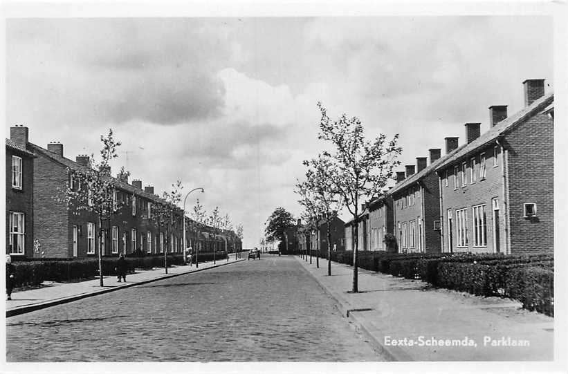 380-781-031 Eexta Scheemda Parklaan, Verzamelen, Ansichtkaarten | Nederland, Verzenden, Voor 1920, Groningen