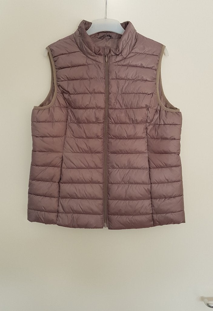 Body warmer dames maat L taupe, Kleding | Dames, Bodywarmers, Ophalen of Verzenden, Zo goed als nieuw, Maat 38/40 (M), Bruin