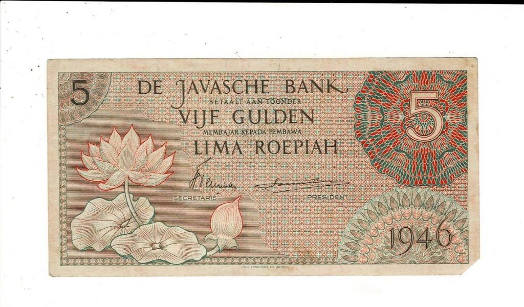 Nederlandsch Indië, 5 gulden 1946, Verzenden, 5 gulden