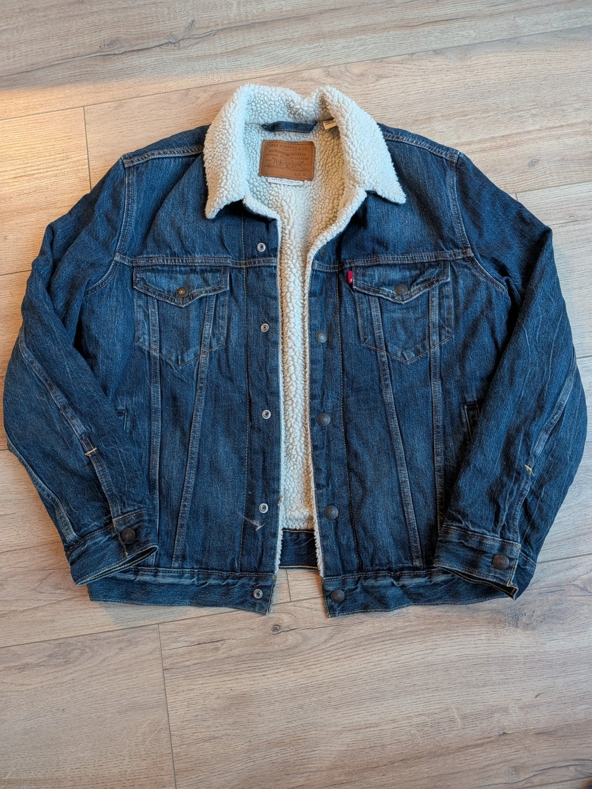 Levi's Sherpa Denim Jacket - Maat M, Kleding | Heren, Jassen | Zomer, Levi's, Ophalen of Verzenden, Zo goed als nieuw, Maat 48/50 (M)