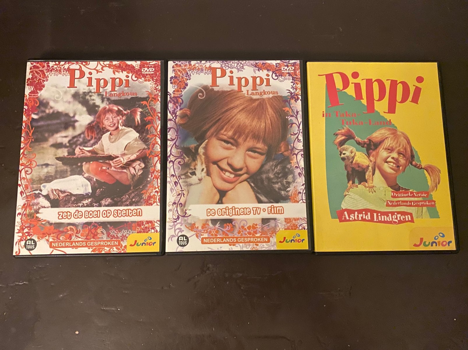 3 dvds van Pippi Langkous, Alle leeftijden, Ophalen of Verzenden, Zo goed als nieuw