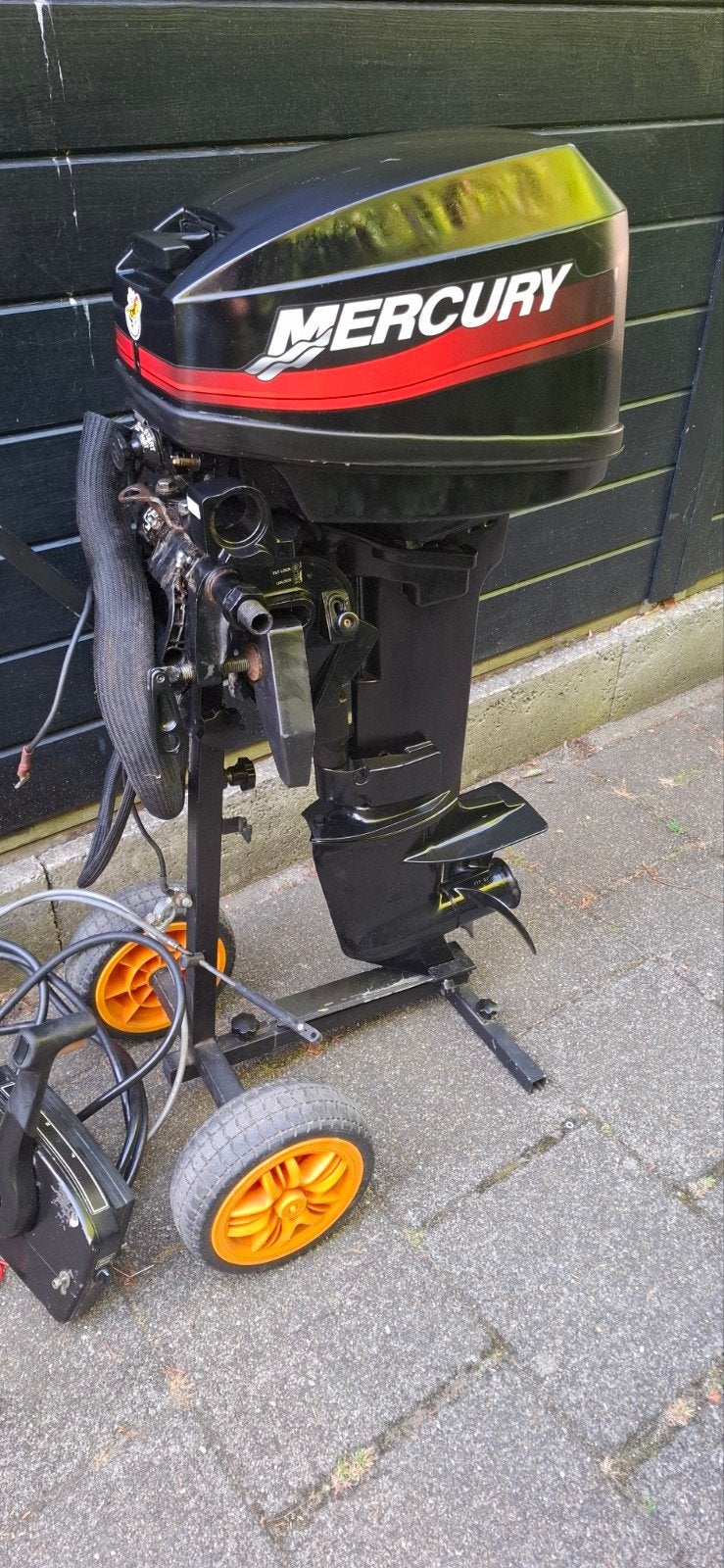 Mercury 15 pk 2takt Elektrische start, Ophalen, 10 tot 30 pk, Zo goed als nieuw, Benzine