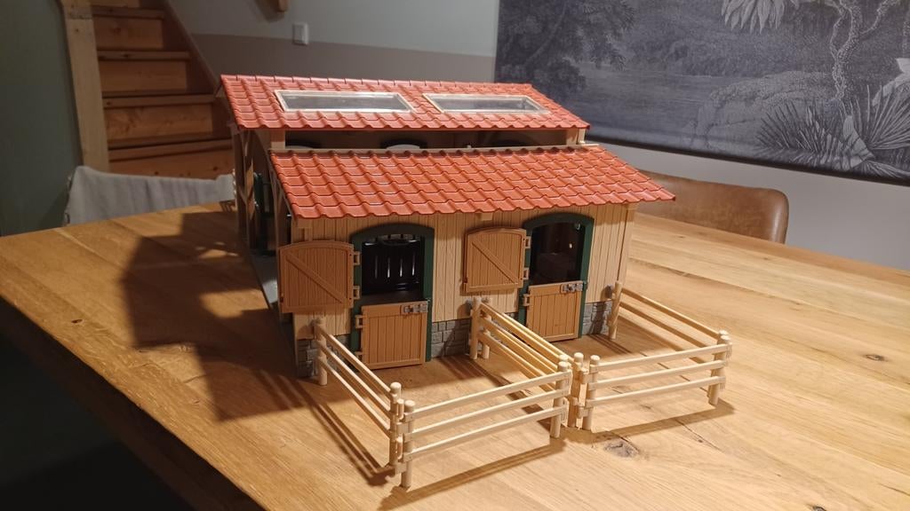 Schleich Manege met paardenstures en accessoires, Ophalen, Gebruikt, Jongen of Meisje