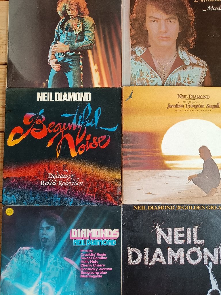 6X LP NEIL DIAMOND HOT AUGUST NIGHT BEAUTIFUL NOISE MOODS, LP, Zo goed als nieuw, 12 inch, Verzenden