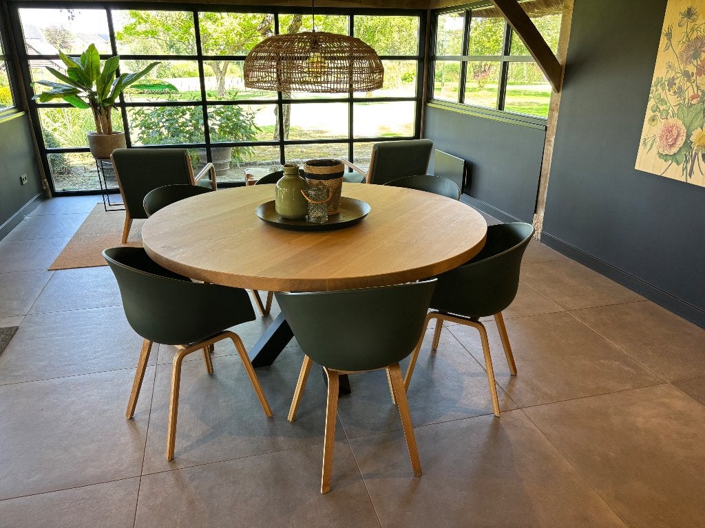 Tafel met stoelen, Ophalen, 100 tot 150 cm, 50 tot 100 cm, Zo goed als nieuw