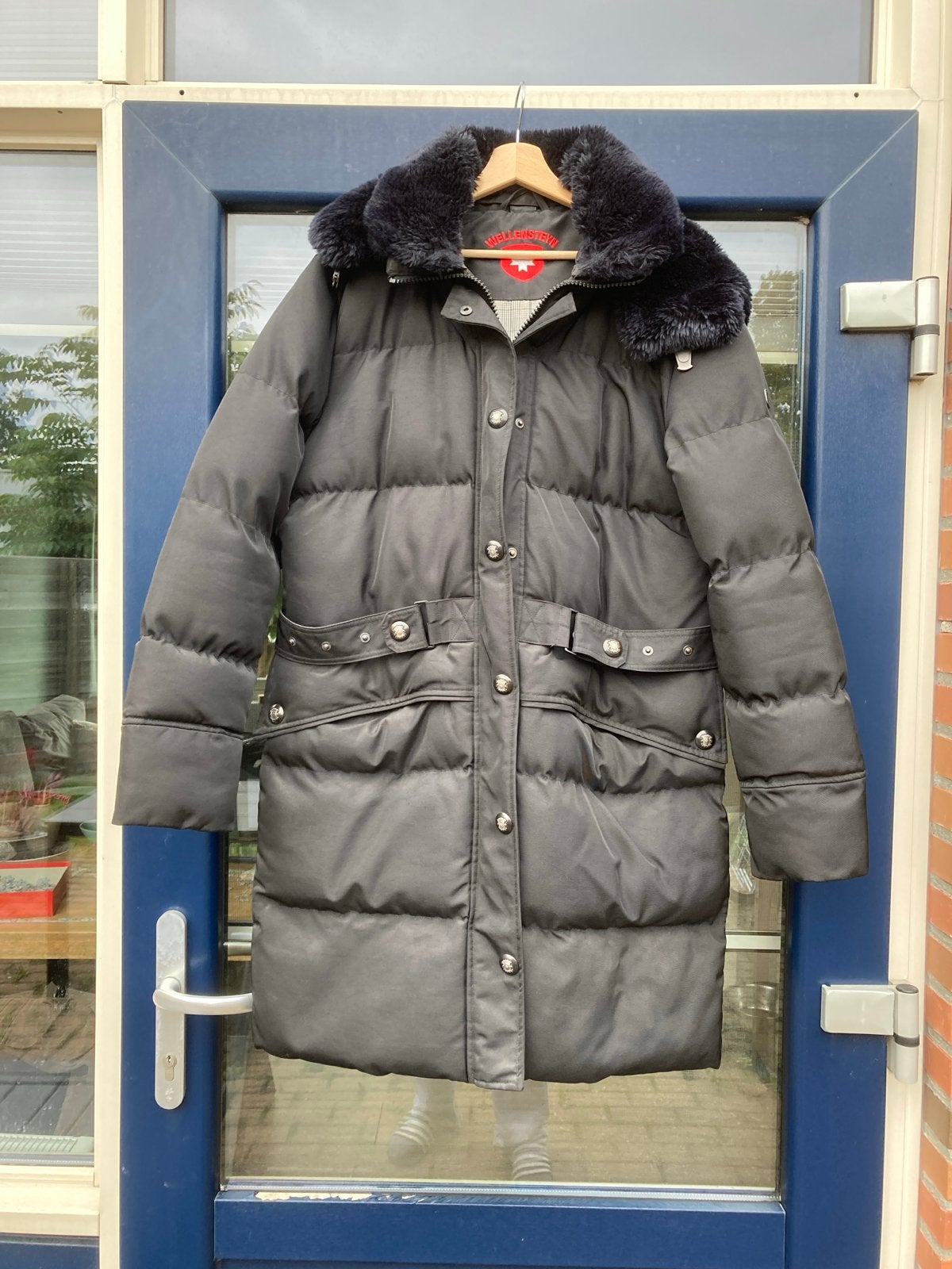 Wellensteyn dames winterjas XL imitatie bontkraag, capuchon, Ophalen of Verzenden, Zo goed als nieuw, Maat 46/48 (XL) of groter